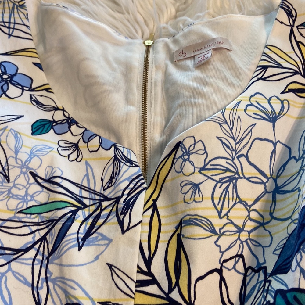 DRESSBARN Floral Blue and White Dress size 18 brand new length 38” bust 44”. - Picture 10 of 12